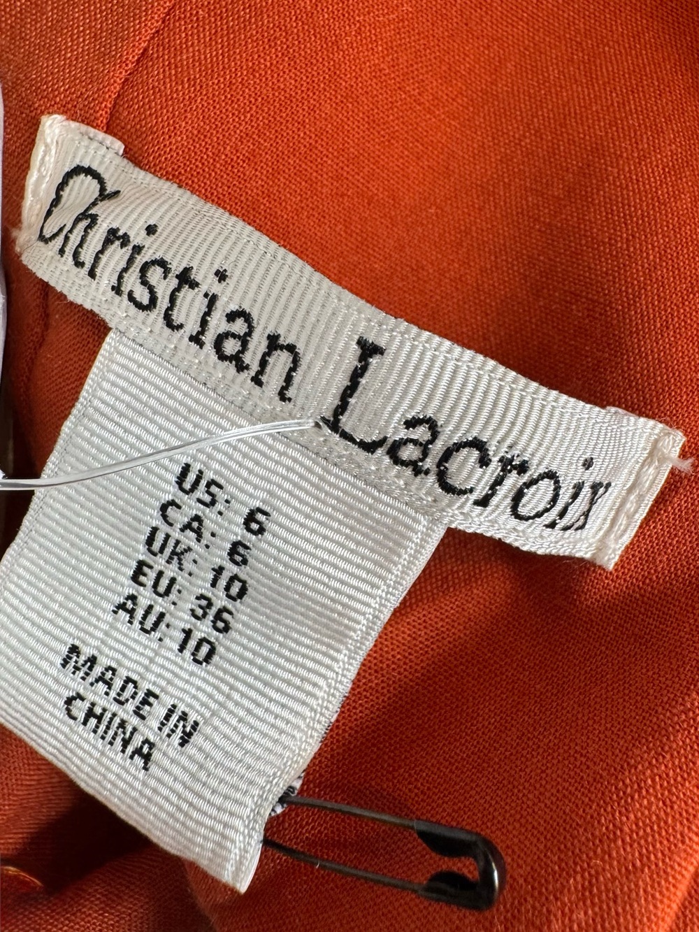 NWT Christian Lacroix Linen Blend Square Neckline Midi Dress Size 6 - Picture 7 of 9